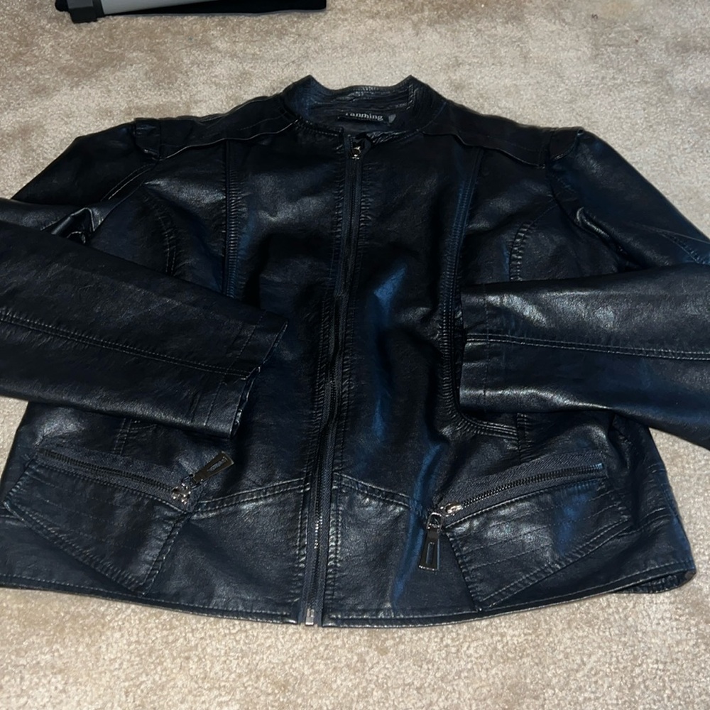 Faux leather jacket